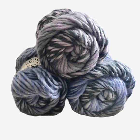 3 Skeins Loops & Threads Yarn Facets 2 Pacific Opal 1 Violet Opal Bulky Roving - Picture 11 of 11